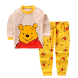 Children's Cotton Boys and Girls Baby Cotton Underwear Set Children's Autumn Clothes Long Pants Home Service Baby Clothes
