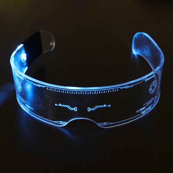 LED Luminous Sunglasses Vintage Punk Goggles