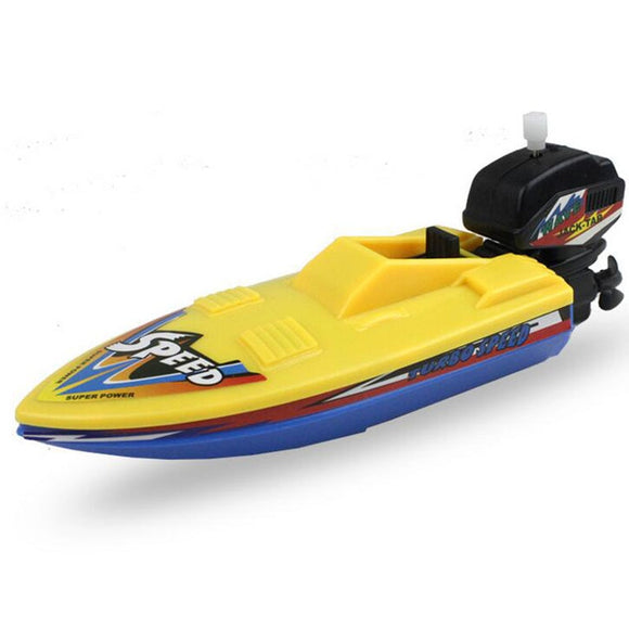 1pc Speed Boat Ship Wind Up Toy Float in Water Kids Toys