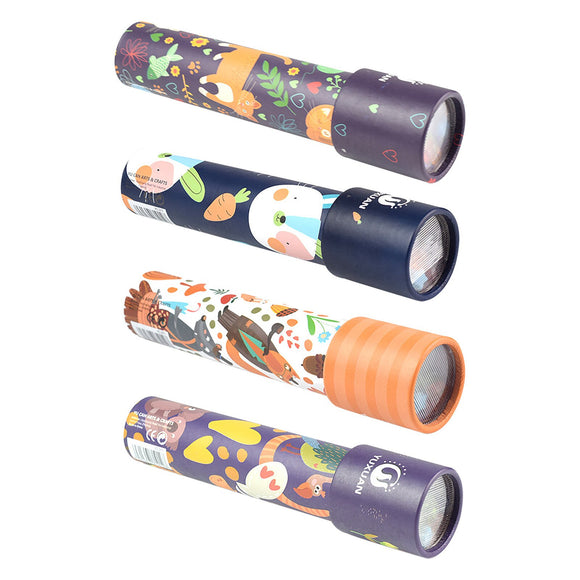NEW Montessori Educational Toys for Children Early Learning Materials Kids Intelligence Rotating Kaleidoscope Game Colorful Lens
