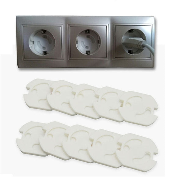 10pcs 2 Hole Plastic Baby Safety Cover for Electric Sockets