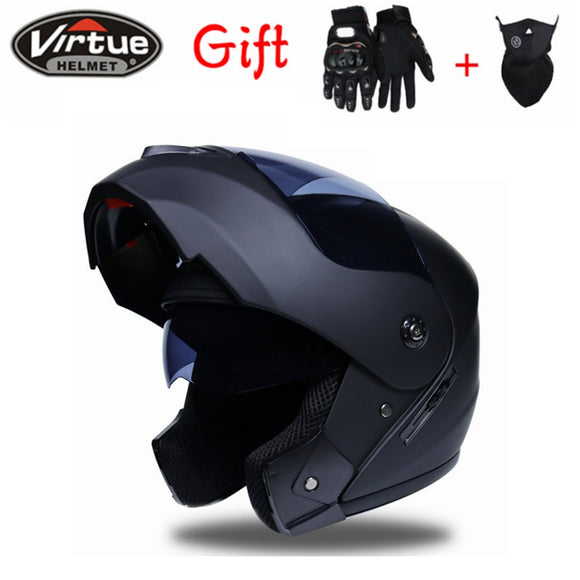 New Flip Up Motorcycle Helmet Motorbike Modular Dual Lens Motocross Moto Helmet Crash Full Face Helmets Casco Moto Casque