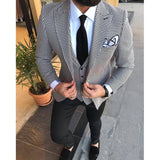 2022 Fashion Lattice Men's Suit Slim Fit Prom Wedding Suits for Men