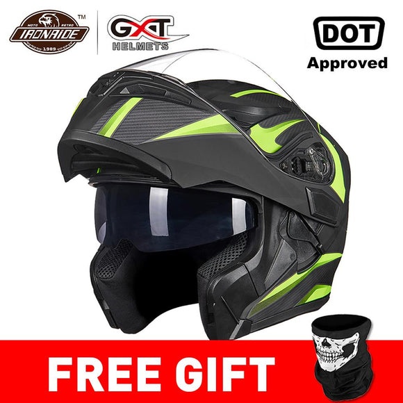 GXT New Motorcycle Helmet Flip up Motocross Helmet Capacete da Motocicleta Cascos Moto Casque Doublel lens Racing Riding Helmet#