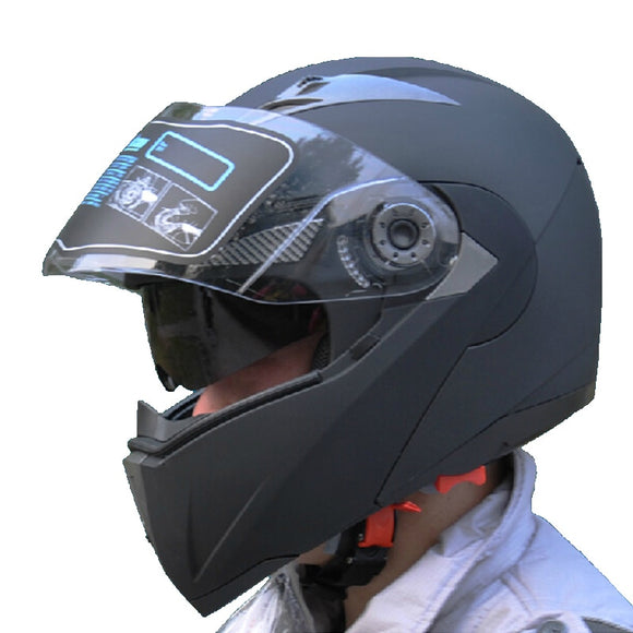 Flip up Motorcycle Helmets Men Dual Visor Double Lens HELMET