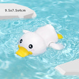 Summer Baby Bathing Shower Toys Water floating Funny Duck Kids Swimming Game Clockwork Rowing Toys
