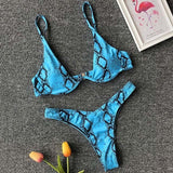 Sexy Neon V-bar Underwired Bikini 2021 Female Ribbed Swimsuit Women Thong Swimwear Two-pieces Bikini set Push up Bathing Suit