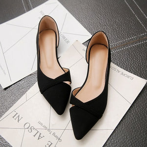 Women's Pointed Toe Solid Color Flat Shoes