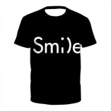 Simple Design Smiling Face Funny And Humorous Male And Female Shirt Spoof Clothes Size XXS-6XL