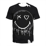 Simple Design Smiling Face Funny And Humorous Male And Female Shirt Spoof Clothes Size XXS-6XL