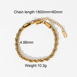 3mm 6mm 8mm 12mm Miami Cuban Chain Bracelet Punk Jewelry for Men Women 18K Gold Plated Stainless Chain Bracelet