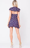 FLORAL PRINT FIT AND FLARED DRESS