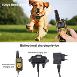 Electric Dog Training Collars Waterproof Dog Barking Control Device Anti Bark 800m Dog Shock Training Collar Rechargeable Remote