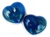 Valentines Gift Blue Agate Decorative Hearts- Sold Per Piece