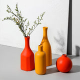 Orange Yellow Blue Nordic Ceramic Dried Flower Vase Decoration