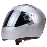 Full Face Motorcycle Helmet Dual Visor Street Bike with Silvering Visor