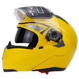 Full Face Motorcycle Helmet Dual Visor Street Bike with Transparent Shield