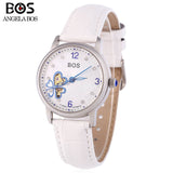 Angela Bos 9003 Women Automatic Wind Mechanical Watch Artificial Diamond Dial Hollow Pointer 10ATM Wristwatch