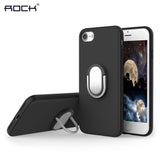 Rock M1 Magnetic Suction Ring Holder PU Leather Cover Case for iPhone 7