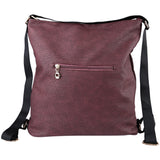 Guapabien Solid Color Magnetic Zipper PU Leather Travel Shopping School Shoulder Girl Bag