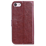 Tomkas Crazy Horse Series Wallet Full Body Cover for iPhone 7