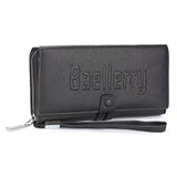 Baellerry Letter PU Leather Men Clutch Wallet Card Holder