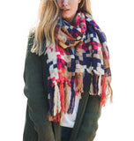 Warm Patchwork Trendy Scarf - Multiple Colors
