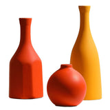 Orange Yellow Blue Nordic Ceramic Dried Flower Vase Decoration