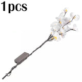 73cm 20leds Simulation Orchid Bouquet Light String LED Desktop Vase Flower Branch Lamp for Wedding New Year Holiday Party Decor