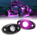 OVOVS Car Accessories 4x4 Off-Road Single Color Led Rock Light 2'' 9W ATV UTV Truck Led Rock Light