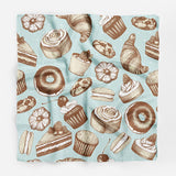 Sweets Silk Scarf Donut Silk Square Scarf Gift For