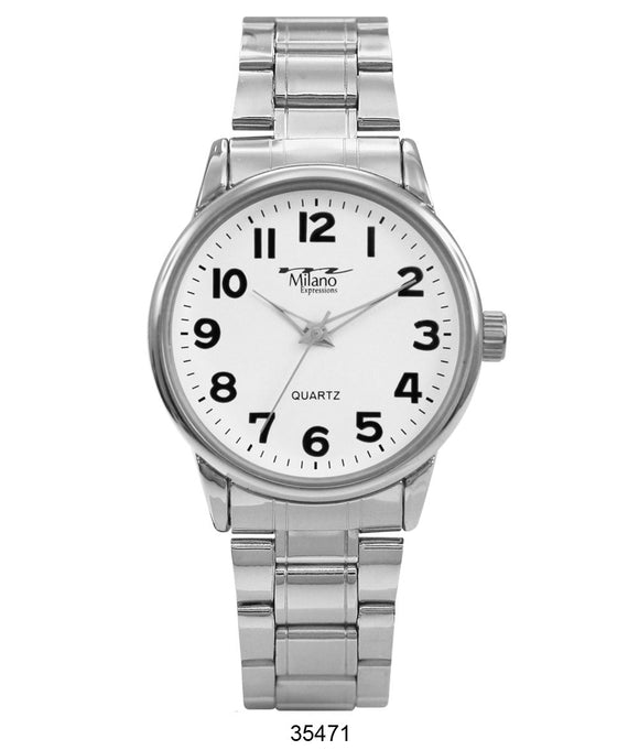 M Milano Expressions Silver Metal Band, Silver Case