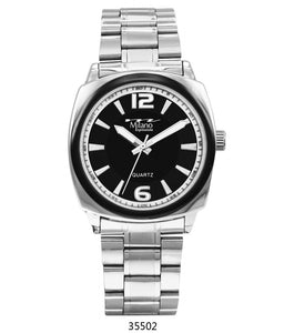 M Milano Expressions  Silver Metal Band Watch with Silver Case