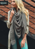 Talia Shredded Open Weave Blanket Scarf