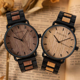 Relojes Para Hombre BOBOBIRD Watces for Men Wood Stainless Steel Wrist Watches Black Male Fashion Watch in Wood Box Dropshipping