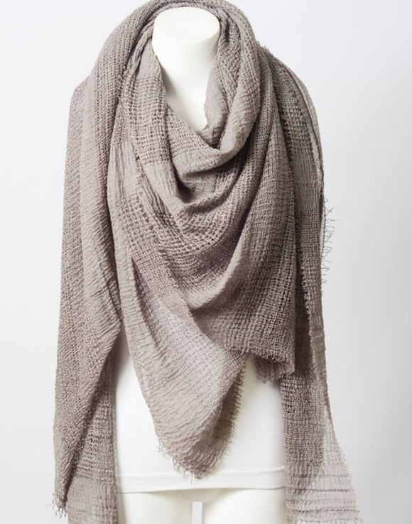 Perfect Square Light Beige Blanket Scarf