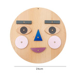 Montessori Face-Changing Emoticon Wooden Building Block Toy