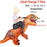 T REX Riding Costume for Adults Jurassic World Mascot Inflatable Costume