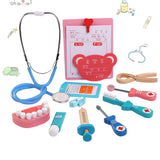 Unisex Toddler Pretend Play Stethoscope Toy Doctor Toys Wood Simulation