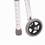 Walker Double Bend Four Legged Crutches for Disabled Exercise Rehabilitation Aid Aluminum Alloy Elderly Height Adjustable Walker