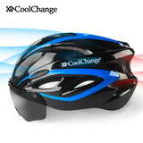 CoolChange Bicycle Helmet EPS Insect Net Road MTB Bike wind resistant
 Lenses Integrally-molded Cycling Casco Ciclismo