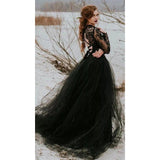 Gothic Bride Design Black Wedding Dress