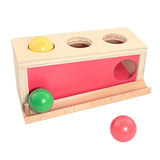 Baby Wood Montessori Materials Knocking Ball Box Toys for Children
