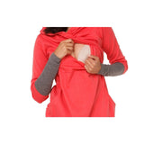 Breastfeeding Maternity Womens Clothing Sweater Cotton Nursing Tops for Pregnancy Women Hooded Maternity Clothing B0066