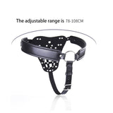 PU Leather Male Chastity Cage Belt Device Pants Underwear Lock Penis Rings BDSM Bondage Erotic Sex Toys for Men Adults Games 18+