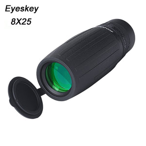Eyeskey Waterproof Portable 8X25 Monocular Telescope Binoculars Large Optics Eyepiece Monocular for Hunting With BaK4 Prism