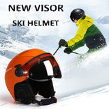 MOON Professional Half-Covered Ski Helmet Integrally-Molded Sports Man Women Snow Skiing Snowboard Helmets  With Goggles Cover