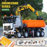 MOULD KING High-Tech MOC Remote Control Truck App Motorized Arocs 3245 Building Blocks Assemble Bricks Kids Toys Birthday Gifts