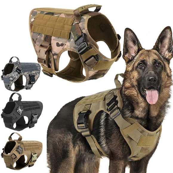Tactical Dog Harness Military Pet German Shepherd K9 Pet Training Vest Dog