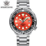 Steeldive SD1975 Candy Color Dial Ceramic Bezel 30ATM 300m Waterproof Stainless Steel NH35 Tuna Mens Dive Watch Automatic